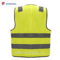 Bau Kostüm gelb 100% Polyester hohe Sichtbarkeit Arbeit reflektierende Weste Reißverschluss ANSI Hi Vis Workwear Jacke